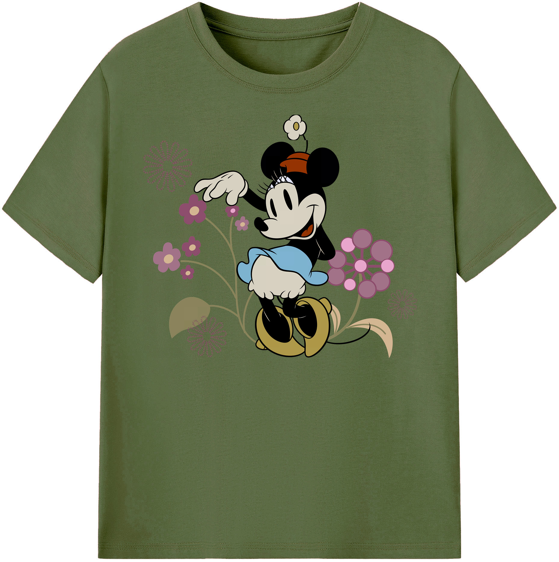 （画像用） ミッキーマウス Mickey Mouse 綿100％半袖Tシャツ（フロントプリント）